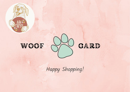 Woof Card Gift Card Air Dried Pet Treats